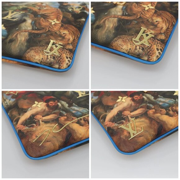 LOUIS VUITTON Celty Pochette Plat Pouch Koons Rubens M64617 LV Auth 132961M - Picture 14 of 16